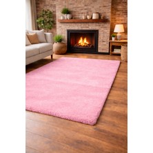 Homz Tavşan Tüyü Peluş Halı Kaymaz Taban Yumuşak Dokulu Salon Yatak Odası Halısı DÜZ Bej