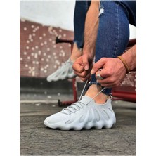 Hkursat HK300 Gri Triko Sargı Taban Casual Erkek Ayakkabı