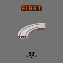 Fırat Iki Raylı Korniş Köşe Dönüş Aparatı - 90 Derece Plastik Köşe Perde