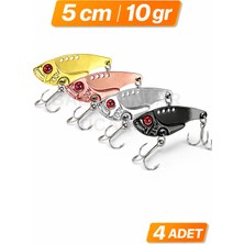 Arkhelais Metal Vibe Balık Yemi 10 gr 5 cm 4’lü Paket Titreşimli Dikey Yem