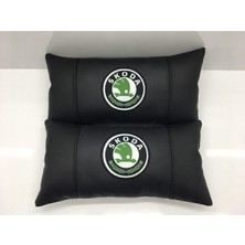 Özgürce Ortopedik Deri Araç Boyun Yastığı 2'li Set, Rahat ve Şık Destek