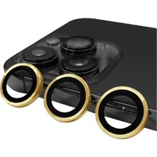 Büşra Ayhan iPhone 14 Pro Uyumlu Bsay Cl-07 Kamera Lens Koruyucu-Gold