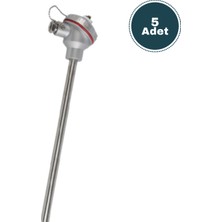 Derko  5 Adet Sıcaklık Sensörü Termokupl K Tipi 5X250 mm Nıcr-Nı