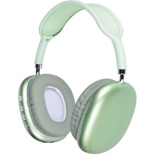 Büşra Ayhan Bsay P9 Hi-Fi Ses Kalitesi Ayarlanabilir ve Katlanabilir Kulak Üstü Bluetooth Kulaklık-Yeşil