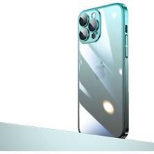 Büşra Ayhan iPhone 13 Pro Max Uyumlu Parlak Renk Geçişli Kamera Korumalı Bsay Senkron Kapak-Mavi-Siyah