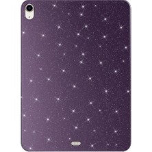 Büşra Ayhan iPad 11.nesil 2025  Simli Parlak Görünümlü Bsay Tablet Koton Kılıf - Derin Mor