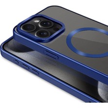 Büşra Ayhan Apple iPhone 15 Pro Kılıf Mat Tasarımlı Magsafe Wireless Şarj Özellikli Bsay Mat Setro Kapak-Siyah