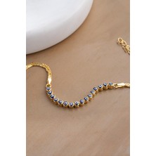 Two Arts Kadın 925 Ayar Gümüş Nazar Boncuklu Bileklik | Hediye Kutusunda