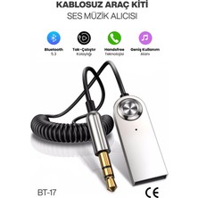 Özgürce Kablosuz Bluetooth Araç Ses Alıcısı, Stereo Hifi, Aux 3.5mm, Bluetooth 5.3
