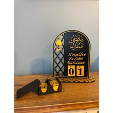 Morpiko Türkçe Yazılı Ramazan Takvimi,gün Sayacı, Şık Dekoratif Masaüstü Organizeri