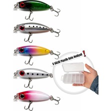 Arkhelais Minnow Rapala 4,3 cm 2,7 gr Yapay Balık Yemi 5’li Set – Spin, At-Çek, Tatlı ve Tuzlu Su Uyumlu
