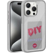 Büşra Ayhan Apple iPhone 15 Pro Kılıf Ekranı Yansıtan Bsay Akıllı Nfc Kapak-Gri