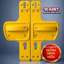 Hilal Kimya Bariyerli Kapı Kolu | Çocuk Güvenlikli |Okul, Kreş ve Eğitim Alanları İçin Güvenli Seçim 10Lu Paket