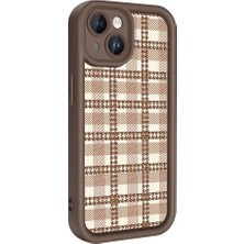 Büşra Ayhan Apple iPhone 14 Kılıf Kamera Korumalı Baskılı Arka Yüzey Bsay Klas Kapak-Açık Kahve