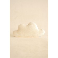 Barine Bulut Şeklinde Peluş Kırlent Krem