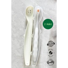 Muf Home Pratik Diş Fırçası Kutusu Fırça Saklama ve Taşıma Kabı Hijyenik, Diş Fırçalık Seyahat Kabı - 2 Adet