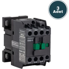 Derko 3 Kutup Eko Seri  12 Amper 220V Ac Kontaktör 3 Adet