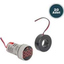 Derko 20 Adet Dijital Ampermetre 22MM