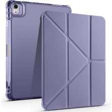 Büşra Ayhan iPad Air 11 2025 M3 Kılıf Bsay Tri Folding Kalem Bölmeli Standlı Kılıf - Mor