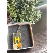 Miina Aksesuar Epoksi  Isminize  Özel  Harf  Anahtarlık