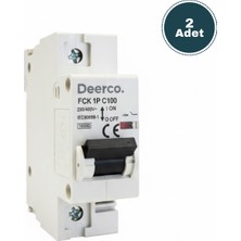Derko 2 Adet 1 Kutup 10KA C80 Amper Geniş Kasa Sigorta
