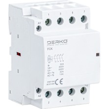 Derko 4 No 40A 4 Kutup Tesisat Aydınlatma Kontaktörü