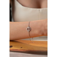Two Arts Kadın Gümüş Bileklik Zirkon Taşlı Sonsuzluk Figürlü