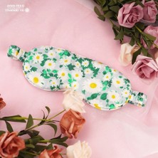 ICON SILK 'Sleep & Glow' %100 Saf Ipek Uyku Maskesi Göz Bandı (Papatya Desenli)