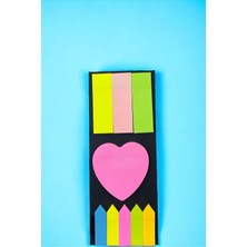 Güzelyüz Avm Post-It Yapışkanlı Not Kağıdı 9 Renk 180'LI Kalp Model