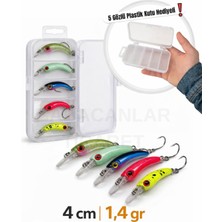 Arkhelais Minnow Rapala 4 cm 1,4 gr Yapay Balık Yemi 5’li Set – Spin ve At-Çek Kullanımına Uygun