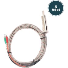 Derko 5 Adet  Sıcaklık Sensörü Termokupl PT-100 5X150 mm