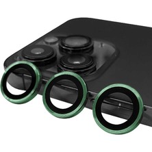 Büşra Ayhan iPhone 14 Pro Uyumlu Bsay Cl-07 Kamera Lens Koruyucu-Koyu Yeşil
