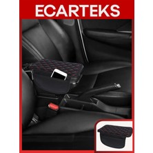 Özgürce Deri Kapitone Oto Kolçak Kılıfı, Araç Organizer Koruyucu, Kol Dayama