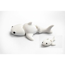 M&D Design Oynar Eklemli Köpek Balığı Oyuncak 8 cm – 3D Baskı Esnek Figür