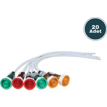 Derko 20 Adet 10MM 220V Sinyal Lambası