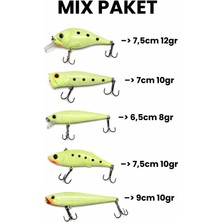 Arkhelais Minnow Rapala Mix 5’li Yapay Balık Yemi – Spin ve At-Çek Kullanımına Uygun