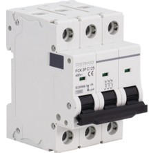 Derko 3 Kutup 10KA C80 Amper Kompakt Kasa Sigorta