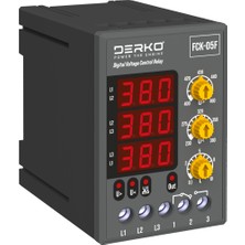 Derko Gerilim Kontrol Rölesi Yüksek Düşük Gerilim Koruma Faz Sırası Faz Yokluğu Hata Bekleme Süresi Dijital Ekran (FCK-04F)