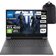 Hp Victus I5-14450HX 16-Gbddr5 1 Tbssd RTX4050 (6GB-GDDR6-120W) 16.1" Fhd 144Hz Freedos + Hmf Sırt Çantası BL6W5EAHMF1