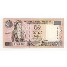 Urlanumis Kıbrıs Cyprus 1 Pound 1-2-1997 Unc *çil Banknot