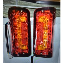 Monero Üç Tekerlekli Elektrikli Kasalı Arka Stop Takımı Sağ-Sol Ledli (Dik Model)