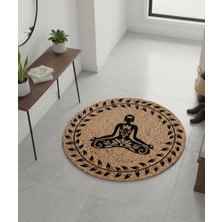 Bazaar Forum Ütopya Dijital Baskı Dokuma Pamuk Kaymaz Taban Yuvarlak Halı