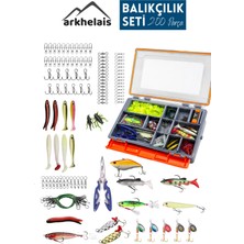 Arkhelais 200 Parça Balık Yem Seti – Silikon Minnow, Jig, Kurşun, Iğne – Tatlı & Tuzlu Su