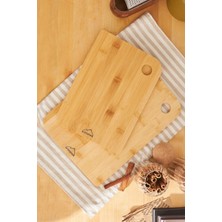 Arkhelais Bambu Kesme Tahtası Seti 2’li (28 cm & 33 Cm) – Doğal Ahşap Sunum ve Kesme Tahtası