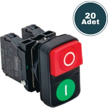 Derko 20 Adet Ikiz Buton 1na 1nk (Açık-Kapalı)