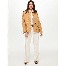 Faik Sönmez Taş Detaylı Kısa Trençkot S26TNC004