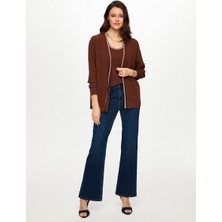 Faik Sönmez Transparan Bant Detaylı Triko Hırka S26TRH008