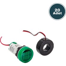 Derko 20 Adet Dijital Volt+Ampermetre