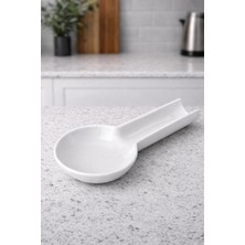 İliva Tezgah Üstü Porselen Kirli Kaşıklık Beyaz Kaşık Altlığı