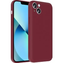 Büşra Ayhan iPhone 13 Kılıf Kamera Korumalı Kartlık Hazneli Bsay Vitra Kapak - Mürdüm
